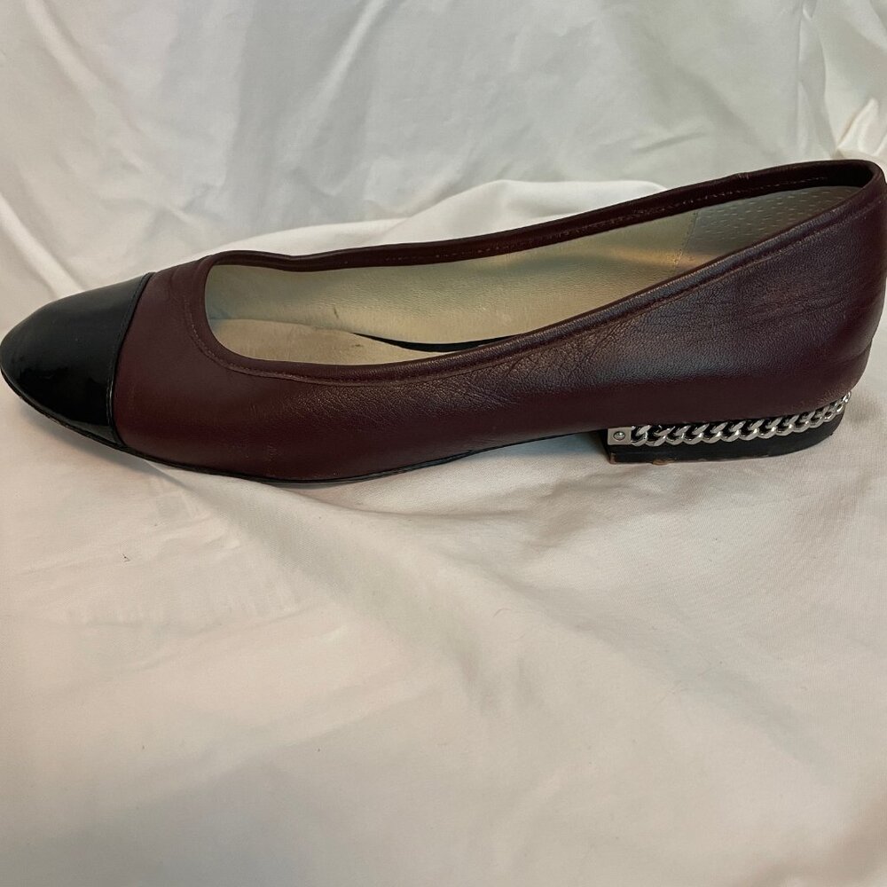 Michael Kors Sabrina Wine/Black Ballet Flat